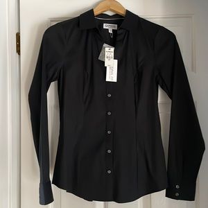 NWT Express “Ultimate Essential Shirt” Black. Size Small